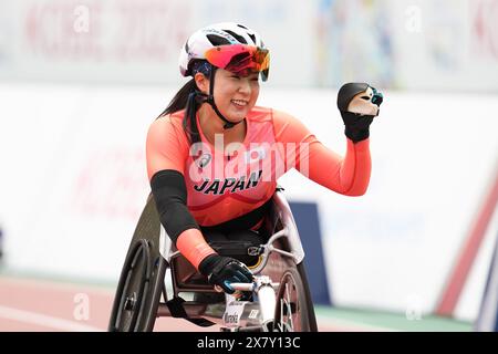Hyogo, Japan. Mai 2024. Momoka Muraoka (JPN) Leichtathletik : Kobe 2024 Para Leichtathletik Weltmeisterschaften Frauen 100 m T54 Hitze im Kobe Universiade Memorial Stadium in Hyogo, Japan . Quelle: AFLO SPORT/Alamy Live News Stockfoto
