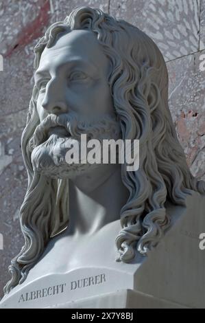 Büste von Albrecht Dürer, Maler 1471-1528, Wallhalla, Donaustauf, Oberpfalz, Bayern, Deutschland, Europa Stockfoto