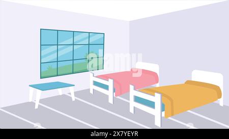Einfache Schlafzimmer Design Vektor Illustration Stock Vektor