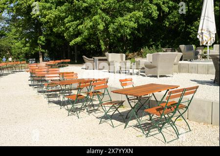 Biergarten Fischerhütte am Schlachtensee, Zehlendorf, Steglitz-Zehlendorf, Berlin, Deutschland Stockfoto