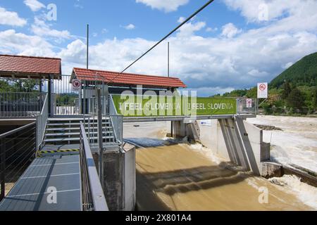 Big Water bei der Europameisterschaft im Wasser im Slalom am 17. Mai 2024 in Tacen, Slowenien. Das Rennen am Freitag wurde abgesagt und das Programm neu organisiert. (CTK Stockfoto