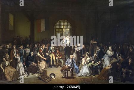 Aufruf an die letzten Opfer des Terrors im Gefängnis Saint Lazare am 7-9 Thermidor, Jahr II [25-27. Juli 1794] (1850), Musée de la Révolution francaise Charles Louis MULLER Stockfoto