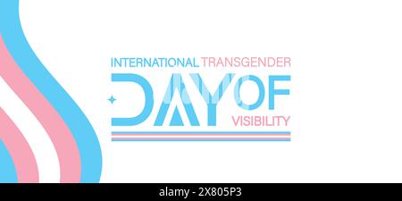 Mutig und schön zum Internationalen Transgender-Tag der Sichtbarkeit durch Design Stock Vektor