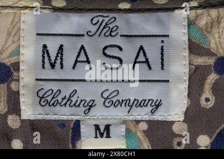 Das Masai Clothing Company Label für Damenbekleidung – Größe M Medium Stockfoto