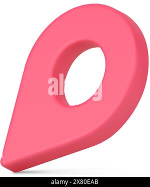 Rote isometrische Positionskarte Pin 3D-Symbolvektorgrafik. Isometrisches Badge im Cyberspace gps-Richtung Internet-Ort-Navigation ui-Position isoliert. A Stock Vektor