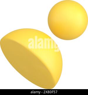 Abstrakte einfache menschliche gelbe Icon isometrische 3D-Vektor-Illustration. Personensymbol Medienmitglied, Benutzer sozialer Netzwerke, Avatar des Mitarbeiters isoliert auf Stock Vektor