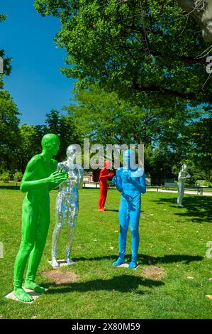 Paris, Frankreich, Familientouristen besuchen, im jardin d'acclimatation, Freizeitpark Bois de Boulogne Stockfoto