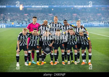 Melbourne, Victoria, Australien. Mai 2024. MELBOURNE, AUSTRALIEN – 22. MAI: Foto des Teams von Newcastle United, bevor er während der Global Football Week am 22. Mai 2024 in Melbourne, Australien, Tottenham Hotspur spielte (Foto: © Chris Putnam/ZUMA Press Wire) NUR REDAKTIONELLE VERWENDUNG! Nicht für kommerzielle ZWECKE! Stockfoto