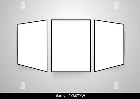 Vorlagen für Bildmontage oder Collage mit Fotos als Rahmen Stock Vektor