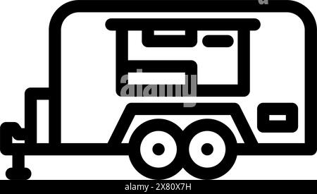 Food Truck Street Cafe Linie Symbol Vektor Illustration Stock Vektor