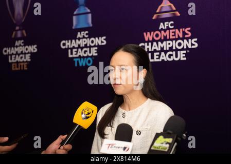 Bangkok, Bangkok, Thailand. Mai 2024. Nualphan Lamsam, die Präsidentin des thailändischen Fußballverbandes, gab den Medien ein Interview nach dem Treffen des 34. AFC-Kongresses im Bangkok Marriott Marquis Queen's Park am 16. Mai 2024. In Bangkok, Thailand. (Kreditbild: © Teera Noisakran/Pacific Press via ZUMA Press Wire) NUR REDAKTIONELLE VERWENDUNG! Nicht für kommerzielle ZWECKE! Stockfoto