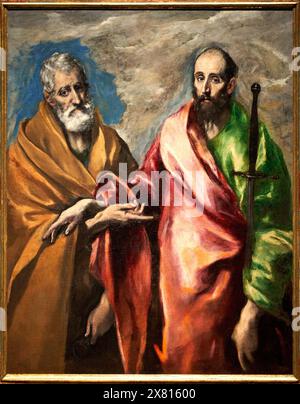 St. Peter und St. Paul, 1590-1600, Doménikos Theotokópoulos, dit «El Greco», (Candia, Creta, 1540 ó 1541 - Toledo, 1614), Nationalmuseum Catal Stockfoto