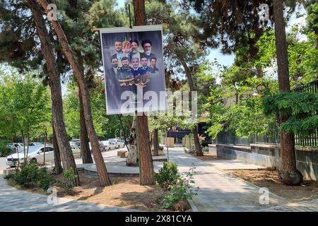 Ebrahim Raisi, Hossein Amir Abdollahian, der Außenminister der Islamischen Republik Iran, und sechs weitere starben bei einem Hubschrauberabsturz in der Nähe von Tabriz. Stockfoto