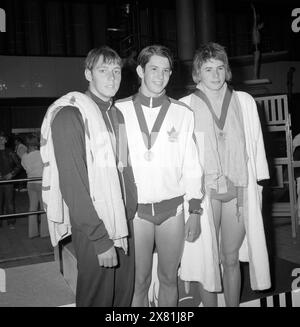 Aktenfoto vom 18-07-1970 von David Wilkie (rechts) David Wilkie (rechts). Der britische Olympiasieger David Wilkie ist im Alter von 70 Jahren gestorben. Stockfoto