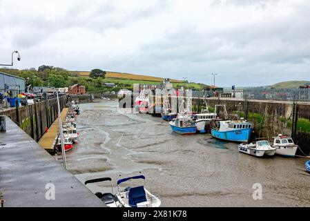 Der farbenfrohe Hafen in Padstow North Cornwall England Großbritannien Stockfoto