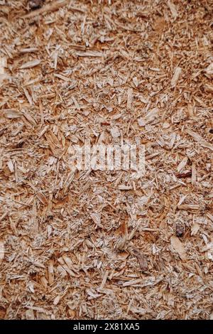Nahaufnahme der Holzstruktur aus Spanplatten Stockfoto
