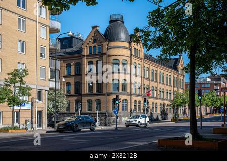 Kultureller Stadtblock Hallarna (die Hallen) in Norrköping. Diese alte Wollfabrik aus dem Jahr 1895 wurde zu einem Kulturzentrum umgebaut. Stockfoto