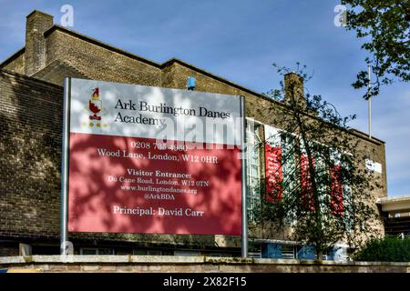 Ark Burlington Danes Academy, Wood Lane, Borough of Hammersmith & Fulham, London, England, Großbritannien Stockfoto