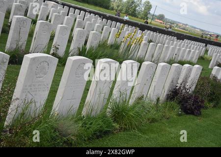 Tyne Cot Commonwealth war Graves Cemetery and Memorial to the Missing ist eine Commonwealth war Graves Commission (CWGC) Stockfoto