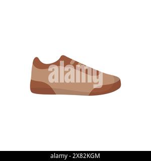 Farbiges Schuhlogo. Sport-Sneakers Vektor. Sneakers einfaches Symbol auf weißem Hintergrund Vektor. Vektorabbildung. Stock Vektor