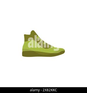 Farbiges Schuhlogo. Sport-Sneakers Vektor. Sneakers einfaches Symbol auf weißem Hintergrund Vektor. Vektorabbildung. Stock Vektor