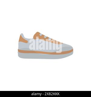 Farbiges Schuhlogo. Sport-Sneakers Vektor. Sneakers einfaches Symbol auf weißem Hintergrund Vektor. Vektorabbildung. Stock Vektor