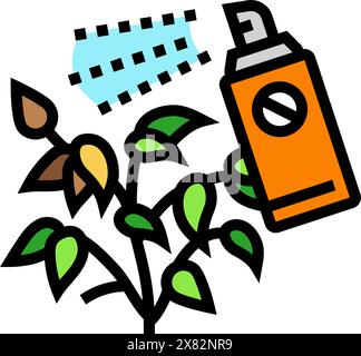 Schädlingsbekämpfung städtische Gartenarbeit Farbe Symbol Vektor Illustration Stock Vektor