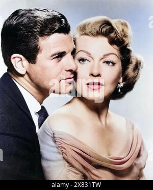 PEYTON PLACE 1957 20th Century Fox Film mit Lana Turner als Constance Mackenzie und Lee Phillips als Michael Rossi Stockfoto