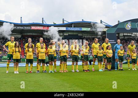 Tilburg, Niederlande. Mai 2024. Teamaufstellung von Fortuna vor einem Frauenfußballspiel zwischen Ajax Amsterdam vrouwen und Fortuna Sittard im niederländischen Toto KNVB Beker Cup Finale am Mittwoch, den 20. Mai 2024 in Tilburg, Niederlande. Quelle: Sportpix/Alamy Live News Stockfoto