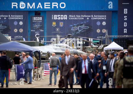 Bukarest, Rumänien. 22. Mai 2024: Black Sea Defense, Aerospace and Security International Exhibition 2024 (BSDA) auf der ROMAERO. Quelle: Lucian Alecu/Alamy Live News Stockfoto