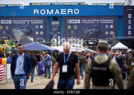 Bukarest, Rumänien. 22. Mai 2024: Black Sea Defense, Aerospace and Security International Exhibition 2024 (BSDA) auf der ROMAERO. Quelle: Lucian Alecu/Alamy Live News Stockfoto