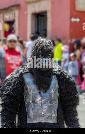 Kostüme für die Feier von San Pascual Baylon in San Miguel de Allende im Bundesstaat Guanajuato, Mexiko. Stockfoto