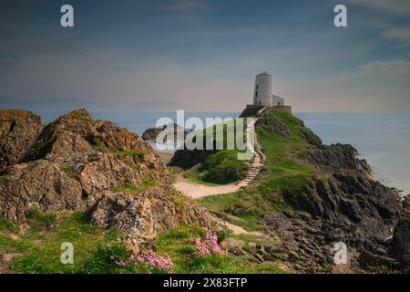 Twr Mawr Lighthouse Llanddwyn Island Stockfoto