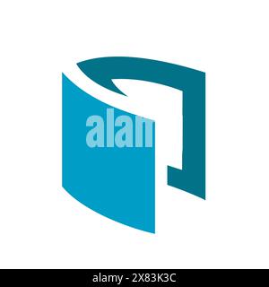 Einzigartiges Buchsymbol, Vektor-Logo-Design Stock Vektor