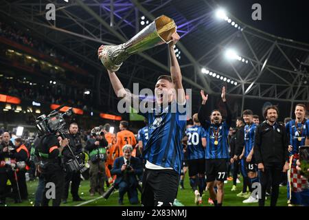 Dublin, Irland. 22. Mai 2024. Emil Holm (Atalanta) während des Endspiels der UEFA Europa League zwischen Atalanta 3-0 Bayern Leverkusen im Dublin Arena Stadium am 22. Mai 2024 in Dublin, EIRE. Quelle: Maurizio Borsari/AFLO/Alamy Live News Stockfoto