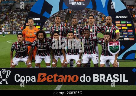 Rio De Janeiro, Brasilien. Mai 2024. RIO DE JANEIRO, BRASILIEN - 22. MAI: SPIELER von Fluminense posieren für das offizielle Foto während des Spiels zwischen Fluminense und Sampaio Correa als Teil der Copa do Brasil 2024 im Maracana Stadium am 22. Mai 2024 in Rio de Janeiro, Brasilien. Quelle: Ruano Carneiro/Alamy Live News Stockfoto