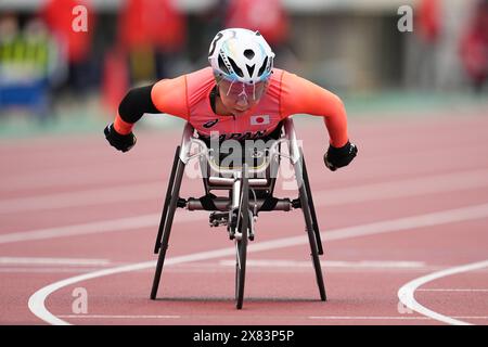 Hyogo, Japan. Mai 2024. Momoka Muraoka (JPN) Leichtathletik : Kobe 2024 Para Leichtathletik Weltmeisterschaften Frauen 100 m T54 Finale im Kobe Universiade Memorial Stadium in Hyogo, Japan . Quelle: AFLO SPORT/Alamy Live News Stockfoto