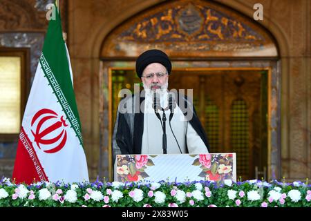 Ebrahim Raisolsadati (Dezember 1960 – 19. Mai 2024), allgemein bekannt als Ebrahim Raisi, war ein iranischer Politiker, der von 2021 bis zu seinem Tod 2024 als achten Präsidenten des Iran diente. Als Principlist und muslimischer Jurist wurde er nach den Wahlen im Iran 2021 Präsident. Stockfoto