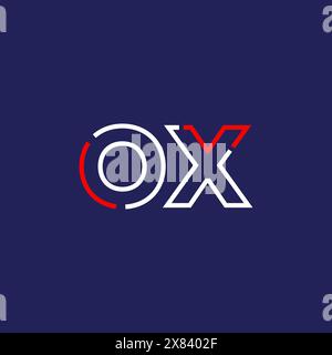 OX TECH Logo-Konzept Stock Vektor