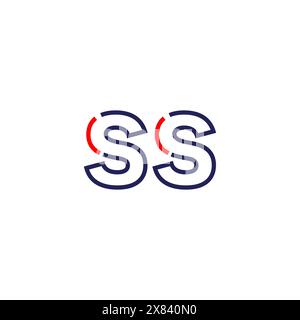 Design mit SS TECH Logo Stock Vektor