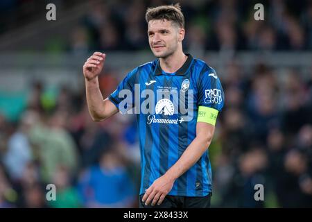 Dublin, Republik Irland. Mai 2024. Berat Djimsiti von Atalanta während des UEFA Europa League Finales 2024 zwischen Atalanta BC und Bayer 04 Leverkusen in der Dublin Arena in Dublin, Irland am 22. Mai 2024 (Foto: Andrew SURMA/ Credit: SIPA USA/Alamy Live News Stockfoto