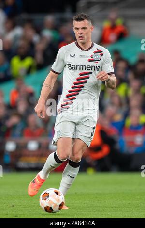 Dublin, Republik Irland. Mai 2024. Granit Xhaka aus Leverkusen beim UEFA Europa League Finale 2024 zwischen Atalanta BC und Bayer 04 Leverkusen in der Dublin Arena am 22. Mai 2024 (Foto: Andrew SURMA/ Credit: SIPA USA/Alamy Live News Stockfoto