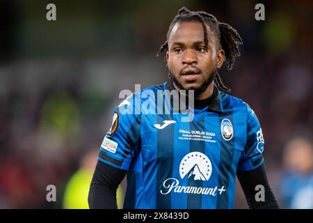 Dublin, Republik Irland. Mai 2024. Ademola Lookman von Atalanta beim UEFA Europa League Finale 2024 zwischen Atalanta BC und Bayer 04 Leverkusen in der Dublin Arena am 22. Mai 2024 (Foto: Andrew SURMA/ Credit: SIPA USA/Alamy Live News) Stockfoto