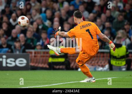 Dublin, Republik Irland. Mai 2024. Juan Musso aus Atalanta beim Finale der UEFA Europa League 2024 zwischen Atalanta BC und Bayer 04 Leverkusen in der Dublin Arena am 22. Mai 2024 (Foto: Andrew SURMA/ Credit: SIPA USA/Alamy Live News Stockfoto