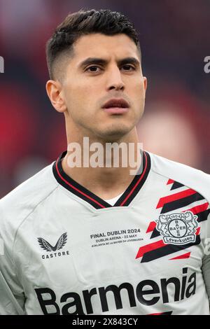 Dublin, Republik Irland. Mai 2024. Exequiel Palacios of Leverkusen beim UEFA Europa League Finale 2024 zwischen Atalanta BC und Bayer 04 Leverkusen in der Dublin Arena am 22. Mai 2024 (Foto: Andrew SURMA/ Credit: SIPA USA/Alamy Live News) Stockfoto