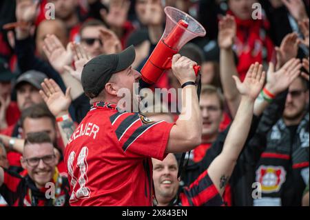 Dublin, Republik Irland. Mai 2024. Bayern Leverkusen Fans beim UEFA Europa League Finale 2024 zwischen Atalanta BC und Bayer 04 Leverkusen in der Dublin Arena am 22. Mai 2024 (Foto: Andrew SURMA/ Credit: SIPA USA/Alamy Live News) Stockfoto