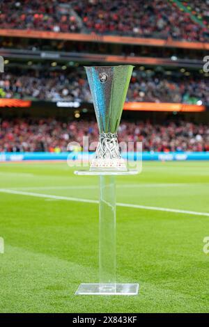 Dublin, Republik Irland. Mai 2024. Die Trophäe der Europa League während des UEFA Europa League Finales 2024 zwischen Atalanta BC und Bayer 04 Leverkusen in der Dublin Arena am 22. Mai 2024 (Foto: Andrew SURMA/ Credit: SIPA USA/Alamy Live News) Stockfoto