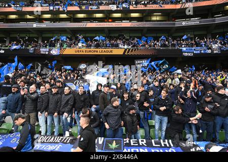 Dublin, Irland. 22. Mai 2024. Supporters (Atalanta) beim Endspiel der UEFA Europa League zwischen Atalanta 3-0 Bayern Leverkusen im Dublin Arena Stadium am 22. Mai 2024 in Dublin, EIRE. Quelle: Maurizio Borsari/AFLO/Alamy Live News Stockfoto