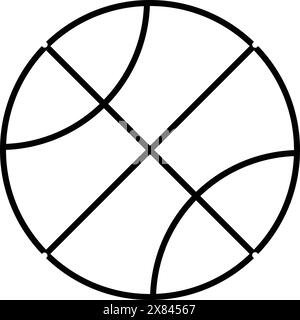 Vektor Basketball Ball Linie Symbol. Stock Vektor