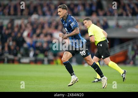 Dublin, Großbritannien. Mai 2024. Gianluca Scamacca von Atalanta während der Atalanta B. C gegen Bayer 04 Leverkusen UEFA Europa League Finale im Aviva Stadium, Dublin, Irland am 22. Mai 2024 Credit: Every Second Media/Alamy Live News Stockfoto